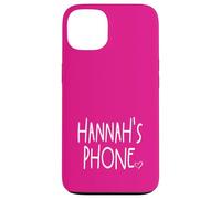 Hannah's Phone Nom personnalisé Hannah Blanc Rose Coque pour iPhone 13