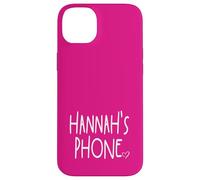 Hannah's Phone Nom personnalisé Hannah Blanc Rose Coque pour iPhone 14 Plus