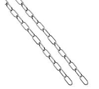 hannger 2mètre 3mm D'épaisseur Chaîne en Acier Inoxydable 304 Solide et Robuste Avec Maillons Soudés en Acier, pour clôture, Promenade et Chaîne de Chien, Chaîne De Séchage, Charge Maximale de 80KG