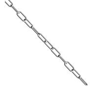 hannger Chaîne en acier inoxydable, 1Pcs Φ4mm 5M Chaîne métallique à maillons suspendue de sécurité - Chaîne résistante à la corrosion et à la rouille pour antivol/chaînes d'ascenseur/garde-corps