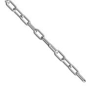 hannger Chaîne en acier inoxydable, 1Pcs Φ5mm 1.5M Chaîne métallique à maillons suspendue de sécurité, Chaîne résistante à la corrosion et à la rouille pour chaînes antivol/décoration/garde-corps
