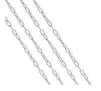 hannger Chaîne en acier inoxydable, 4Pcs Φ2mm 1M Chaîne métallique à maillons suspendue de sécurité, Chaîne résistante à la corrosion et à la rouille pour chaîne antivol/chaîne d'ascenseur/décorative