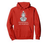 Hannibal Ad Portas - Carthage & Ancient Rome History Sweat à Capuche, Unisexe pour Adultes, Rouge, XL