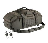 Hannibal Tactical Grand sac de sport, sac à dos tactique 3 en 1, sac à dos MOLLE pour sport, gym, extérieur, noir, vert olive, 65L, Activité de plein