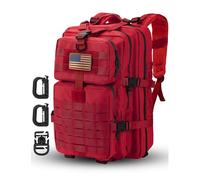Hannibal Tactical MOLLE Assault Pack Sac à dos tactique militaire Camping Sac à dos 3 jours, Rouge, 40L