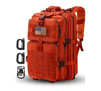 Hannibal Tactical Sac à dos tactique militaire à système MOLLE, sac de camping, sac à dos 3 jours, Orange, 40L, Traditionnel