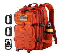 Hannibal Tactical Sac à dos tactique militaire à système MOLLE, sac de camping, sac à dos 3 jours, Orange, 40L, Traditionnel