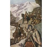 Hannibal traversant les Alpes en 218 av. J.-C. sur son chemin pour envahir l'Italie pendant la deuxième guerre punique, après une œuvre de Charles Winter. Poster imprimé par Ken Welsh (28 x 40 cm)