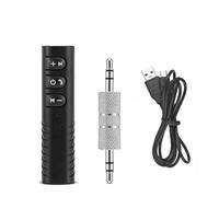 Hannord 3.5mm Jack Mains Libres Auto Bluetooth Kit De Voiture Adaptateur De Musique Aux Bluetooth Aux Mini Récepteur Audio Bluetooth Fm Bt Récepteur - Type Black