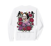 Hannya Mask Peony Graphic Tee Démon Japonais Art Folklore Sweatshirt