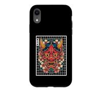 Hannya Oni Grid Devil Yokai Masque de Tatouage Démon Japonais Oni Coque pour iPhone XR