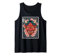 Hannya Oni Grid Devil Yokai Masque de Tatouage Démon Japonais Oni Débardeur