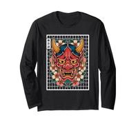 Hannya Oni Grid Devil Yokai Masque de Tatouage Démon Japonais Oni Manche Longue