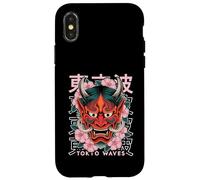 Hannya Oni Masque Diable Yokai Cherry Blossom Démon Japonais Coque pour iPhone X/XS