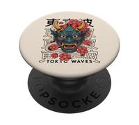 Hannya Oni Masque Diable Yokai Japonais Demon Tattoo Oni Masque PopSockets PopGrip Adhésif