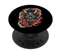 Hannya Oni Masque Diable Yokai Japonais Demon Tattoo Oni Masque PopSockets PopGrip Adhésif
