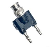 HanOaki Adaptateur de connecteur coaxial BNC mâle vers 2 x 4 mm banane femelle compatible avec Q9 (insert mâle-2)