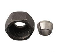 HanOaki Adaptateur de mandrin de serrage pour machine à graver et défonceuse à bois, écrou en acier au carbure inclus (écrou de serrage de 8 mm)