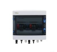 HanOaki Boîte de combinaison solaire étanche IP65, 2 cordes 550 V CC avec disjoncteur 32 A et protection par fusible