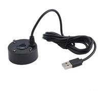 HanOaki Brumisateur USB 5 V pour la qualité de l'air intérieur avec lumières LED colorées - Câble de 1,4 m - Mini bassin - Décoration de réservoir d'eau (noir)