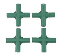 HanOaki Connecteurs de cadre de serre | Lot de 4 raccords en polypropylène vert foncé pour tuyaux en PVC et métal de 16 à 17 mm | Compatible avec les cadres froids, étagères de jardin, tentes de
