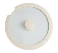 HanOaki Couvercle de casserole en silicone résistant à la chaleur avec couvercle anti-déversement en verre trempé, facile à nettoyer, poignée anti-brûlure (B 26 cm)