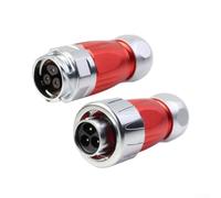 HanOaki DH16 Kit de connecteurs étanches à 3 broches IP68 pour machines d'extérieur 10 A 400 V CA avec contacts plaqués or, compatible avec fils 1,5 à 1,0 mm² (formel