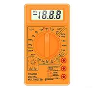 HanOaki DT-830D Multimètre numérique portable | Testeur de tension, de courant et de résistance AC/DC de 1999 comptes | Test de diode et de transistor avec buzzer de continuité (jaune)