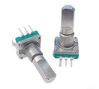 HanOaki Encodeur rotatif EC11E15244G1 - Contrôle du volume à 30 positions avec sortie 15 impulsions et interrupteur poussoir tactile, actionneur de 20 mm, qualité industrielle pour montage sur panneau