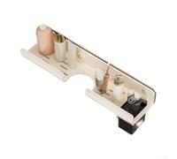 HanOaki Étagère de rangement sans perçage pour salle de bain - Design gain de place - Support en acier au carbone ABS pour lavabo et toilettes - Blanc