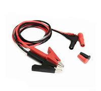 HanOaki Fils de test de 90 cm pour multimètre, double sonde avec connecteurs banane de 4 mm et clips isolés, fil en silicone rouge et noir pour des tests précis