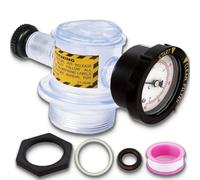 HanOaki Grille d'aération manuelle de rechange pour filtres à sable C3 TR100C piscine spa avec soupape de décompression complète et écrou hexagonal compatible avec II