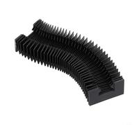 HanOaki HGR25 Soufflet de guidage linéaire anti-poussière flexible et télescopique Noir Largeur 25 mm Longueur 200-1000 mm Trois matériaux anti-tissu résistant à l'huile et à l'eau (1000 mm)