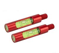 HanOaki Instrument de nivellement en alliage d'aluminium avec double étalonnage X/Y pour arcs composés, niveau à bulle léger à visser pour réglage de la vue et de l'encoche (2 pièces)