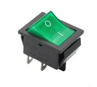 HanOaki Interrupteur à bascule DPST vert | 4 broches ON/OFF avec couvercle étanche | 16 A 250 V AC pour nettoyeur de tapis, bouilloires, machines-outils et appareils électroménagers
