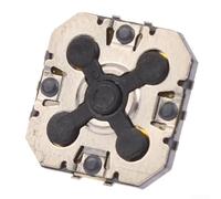 HanOaki Interrupteur à bouton tactile multifonction à cinq voies TT5 10 x 10 x 1,55 mm pour bricolage électronique, interrupteur momentané compact avec boîtier en métal-plastique, noir