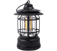 HanOaki Lanterne solaire de camping | Lanterne LED portable rechargeable avec 16 + 4 LED | Type C, portée d'éclairage de 200 m pour camping en plein air et randonnée (E)