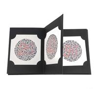 HanOaki Livre de test de daltonisme Ishihara - Kit de dépistage de la vision - Rouge et vert - Outil d'examen des yeux - 38 plaques pour optométristes à la maison et à l'école