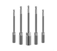 HanOaki Long embout d'extension à douille hexagonale 5,5 mm, tournevis en acier au chrome vanadium pour tournevis électrique