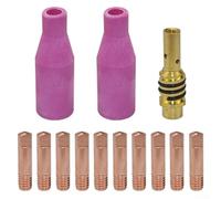 HanOaki Lot de 13 douilles de soudage 15AK Argon Gaz Céramique Porte-embout de contact pour 15AK MIG 0,6 0,8 0,9 1,0 1,2 mm Ouverture (1 mm)