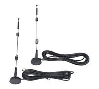 HanOaki Lot de 2 antennes WiFi double bande 9 dBi pour réseaux 2,4 GHz, 5 GHz, 5,8 GHz avec RP-SMA mâle pour adaptateurs USB et cartes PCI