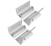 HanOaki Lot de 2 capteurs d'alarme magnétiques filaires pour porte de garage avec tube en métal et support réglable pour usage domestique et professionnel (normalement ouvert)