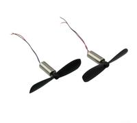 HanOaki Lot de 2 moteurs CC 614 6 x 14 mm 3,7-4,2 V sans noyau haute vitesse 46500 tr/min pour hélicoptère à monter soi-même avec hélices gauche et droite