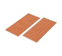 HanOaki Lot de 2 panneaux de prototypage PCB non coupés simple face 6,5 x 14,5 cm Plaque de cuivre 2,54 mm Pas de trou pour souder des composants électroniques et conception de circuit DIY