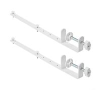 HanOaki Lot de 2 supports de serrage de bureau à hauteur étendue, supports en métal sans clou pour organisation de bureau, compatibles avec les tables de 1 à 5,5 cm d'épaisseur, blanc, bureau ou