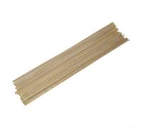 HanOaki Lot de 25 tiges de soudage en laiton 250 mm de long pour soudage au gaz oxyacétylène pour projets de bricolage en alliage de cuivre et acier au carbone (2 mm)