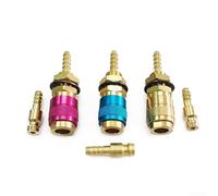 HanOaki Lot de 3 connecteurs rapides à gaz et eau pour torche de soudage MIG TIG, compatible avec tuyau de 5 mm, rouge, bleu, or, pièces d'équipement de soudage en métal