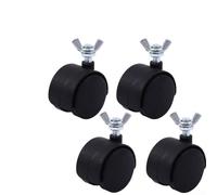 HanOaki Lot de 4 roulettes de rechange pour chauffe-huile électriques - Roues en polyuréthane de 3,8 cm avec vis de 8 mm, construction en plastique, mobilité améliorée, compatibles avec la plupart des