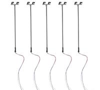 HanOaki OO Lot de 5 projecteurs à DEL jumeaux pour modèles 1:76 | Lumière blanche, hauteur 12 cm, fonctionnement 3 V CC pour scènes miniatures