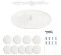 HanOaki Plaque de couverture pour plafonnier pour supports de montage encastrés de 8,9 cm et 12,7 cm offrant un aspect homogène (lot de 10)